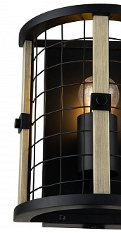 Настенный светильник 120*175*210 мм, 1*E14 чёрный Indigo Castello V000034