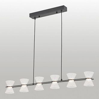 Линейно-подвесной светильник *83*35-120 см, 6*LED*3W, 3000K, Lussole Sherman LSP-7469, черный