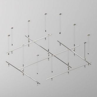 Шинопровод накладной/подвесной  TRX154-112PT 200*0,85*-1,5 см, Maytoni technical FLARITY TRX154-112PT, Платина