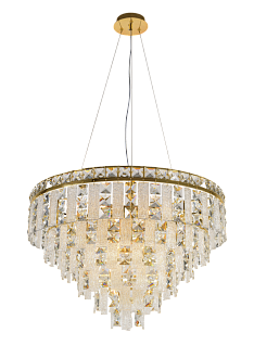 Люстра Ø600 x H450(1450), мм, 14*40W (560W), GOLD+CLEAR (Золото + Прозрачный Хрусталь) NewRgy 2894E/14 GOLD+CLEAR