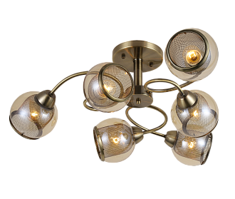 Люстра Ø730 x 260, мм, 6*40W (240W), BRONZE (Бронза) Rilon 06651/6B BRONZE