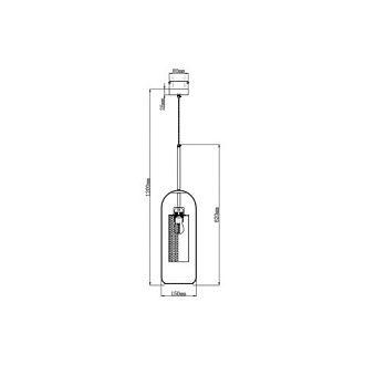 Подвесной светильник  15*120 см, 1*E27 латунь Vele Luce Coro VL5524P11