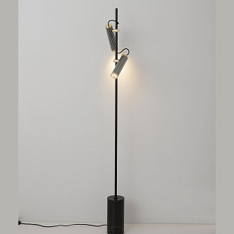 Торшер 158 см, 6W, 3000K, Crystal Lux EXTRA PT2, черный-золото