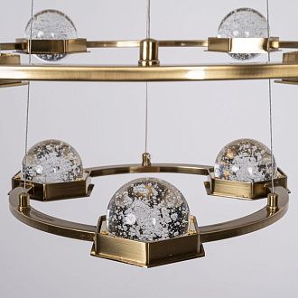 Подвесная люстра WALSH L10 70*70*150 см, 10*LED*5W, 3000K, ImperiumLoft 195470-23, Латунь