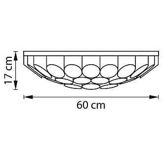 Люстра потолочная 6 см, 40*G9*240W, Черный Lightstar Siena 720407