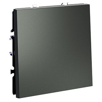 Проходной переключатель встраиваемый Voltum S70 одноклавишный 10А, титан пластик Soft touch VLS010306