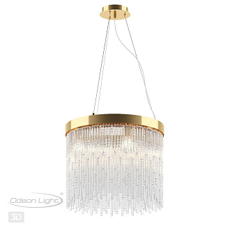 Подвесная люстра Odeon Light Refano 4848/5, диаметр 45 см, золото