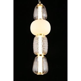 Подвесной светильник 17*100-190 см, 1*LED, 29W, 3000K, Aployt Simonet APL.318.16.29, латунный