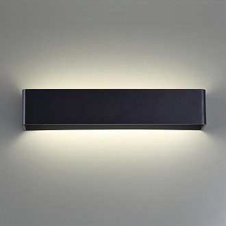 Светильник ландшафтный светодиодный настенный 40*8* см, LED 18W*4000 К, Novotech Street Asa, черный, 359167