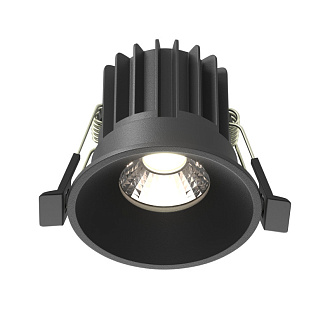 Встраиваемый светильник 6*6*5,3 см, LED, 7W, 4000К, Maytoni Technical ROUND DL058-7W4K-B черный, вр 5,4 см