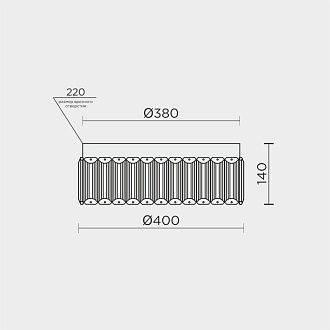 Потолочный светильник 40*15 см, LED 48W, 3000-6000K MODELUX ML.2305.400 CR хром