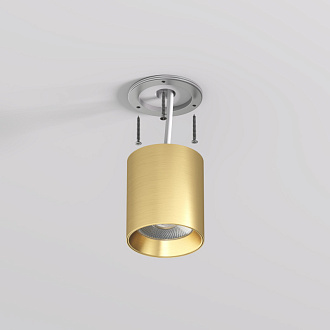 Накладной светильник 7*8 см, 10W, 3000К, Denkirs SHINE TUBE DK2610-SB латунный