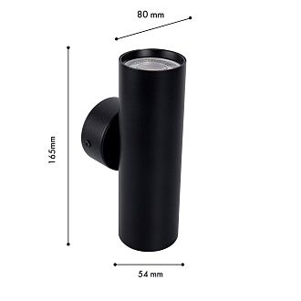Бра *5,5*16,5- см, 2*GU10*35W, Favourite Cozy 4713-2W, черный