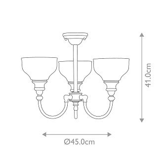 Люстра для ванных комнат Elstead Interior, Арт. BATH-CD3