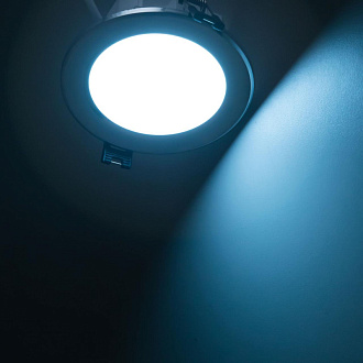 Светильник встроенный 11*4,2 см, LED*7 W, 3000-5500-4000 К, Хром Citilux Акви CLD008111V, вр 9 см