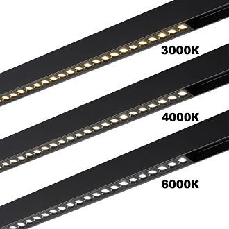 Cветильник  43,6*2,5*3 см, 1*LED*24W, 3000/4000/6000K, Novotech VECTOR PORT 359932, черный,