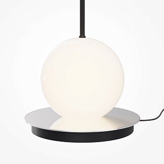 Торшер 28*28*-140 см, *LED*20W, 3000K, Maytoni Twins MOD427FL-L20B3K, Черный и Хром