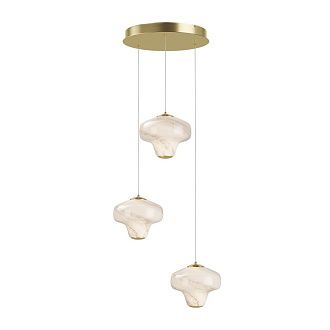 Подвесной светильник 44*31-321 см, *LED*17W, 3000K, Maytoni Sirocco MOD359PL-L17BS3K, Латунь