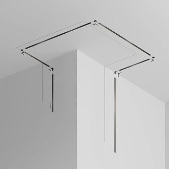 Шинопровод 3м Exility X встраиваемый под ГКЛ 12,5мм, черный 300*5*1 см, Maytoni Technical  TRX239-423.12B, Черный