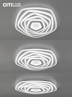 Потолочная люстра Citilux Триест Смарт CL737A55E, 115W LED, 3000-5500K, белый