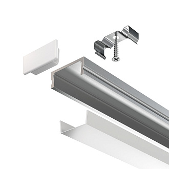 Алюминиевый профиль Накладной 2000*15*6 мм Maytoni Technical Led Strip ALM001S-2M Серебро, цена за штуку