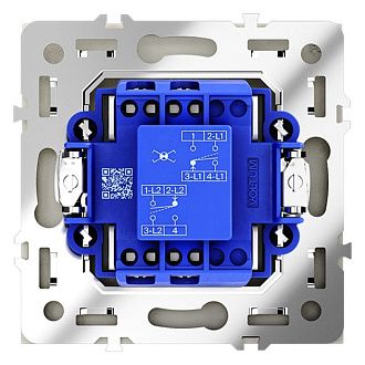 Перекрестный переключатель встраиваемый Voltum S70 одноклавишный 10А, сталь пластик Soft touch VLS010505
