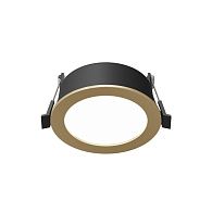 Встраиваемый светильник 10 см, вр 9 см Maytoni Technical Downlight Orb DL130-GX53-MG, черный-золото