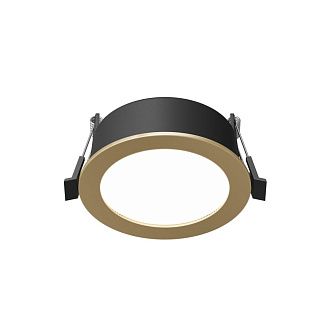 Встраиваемый светильник 10 см, вр 9 см Maytoni Technical Downlight Orb DL130-GX53-MG, черный-золото