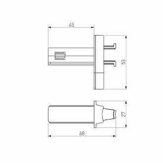 Slim Magnetic Соединитель для круглого шарнирного коннектора (чёрный) 85011/00