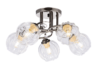 Люстра Ø500 x H250, мм, 5*40W (200W), PEARL BLACK (ЖЕМЧУЖНО-ЧЕРНЫЙ) Rilon 06382/5 PEARL BLACK