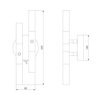 Бра 8*35 см, G4, 3 м2 Bogate's Bastone 346/4 (550/4) хром/акрил
