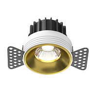 Встраиваемый светильник 7,4*7,4*6 см, LED, 12W, 4000К, Maytoni Technical ROUND DL058-12W4K-TRS-BS латунный, вр 7,5 см