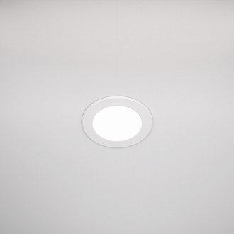 Светильник 10/8 см, 7W, 2800-6000К, IP44, 750Lm Maytoni Stockton DL015-6-L7W, встраиваемый LED теплый+дневной свет, вр 7,5 см