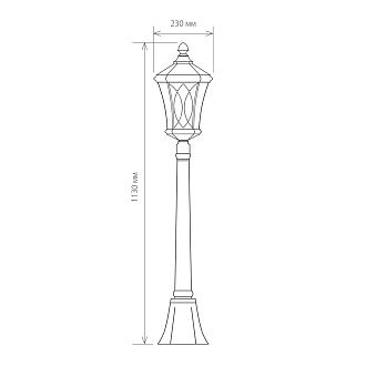 Virgo F капучино уличный светильник на столбе IP44 GLXT-1450F Elektrostandard