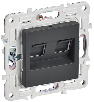 SKANDY Розетка комп. 2-ая RJ45 кат.6 SK-K04T титан IEK, SK-K20-2-K48