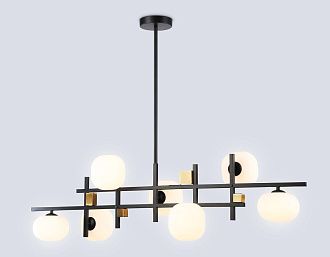 Светильник на штанге 110*24*30-149,5 см, 7*G9*28W, K, Ambrella Light High Light LH51017, черный, латунь