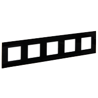 SKANDY Рамка 5-мест. SK-F25Bl стекло черн. IEK, SK-M52-G-K02