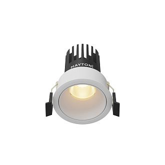 Встраиваемый светильник DL115-10W-2.7K-W **-8,2 см, *LED*10W, K, Maytoni technical Dip DL115-10W-2.7K-W, Белый, вр 6 см