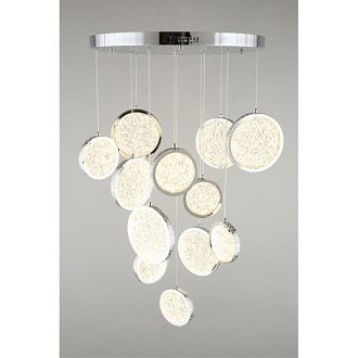 Каскадная люстра 60*60-220 см, 1*LED, 102W, K, Aployt Yulali APL.048.13.102, хром
