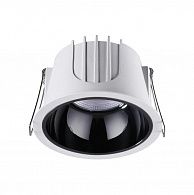 Светильник LED 11 см, 20W, 4000K, NovoTech SPOT KNOF 358695, белый-черный, вр 9,5 см