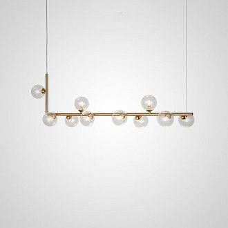 Подвесной светильник LINDA LONG *10*37,5 см, 6, 8, 10, 13*LED*6W, ImperiumLoft LINDA-LONG01, Чёрный, Золотистый, Серебристый