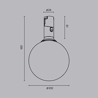 Трековый светильник FLEXITY 10*16 см, LED 5W 3000K 220° Maytoni Technical Luna TR208-1-5W3K-B черный