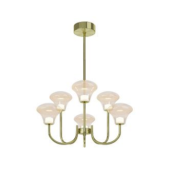 Подвесной светильник 65*47,5-77,5 см, *LED*20W, 3000K, Maytoni Dynasty MOD402PL-L20BS3K, Латунь