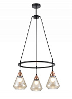 Подвесная люстра  52*95 см, 3*E27 черный, медь Vele Luce Norina VL5842P03