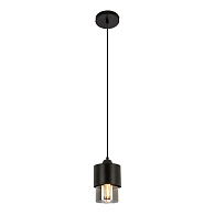 Подвесной светильник 12*12*100 см, Е 27 1x60W, Чёрный, Дымчатый MODEMODERN MD.0650.1