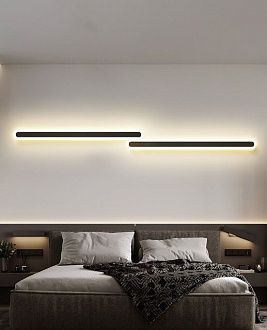 Светильник настенный САПФИР SPF-4789 Черный + Хром 1000мм 1/LED/2*40W BARR 22-07 (1 из 10шт в коробк