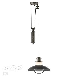 Уличный подвесной светильник Odeon Light Dante 4164/1A коричневый, диаметр 36 см