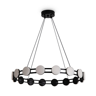 Подвесная люстра 60 см, 32W, 3000K, Freya Collar FR6180PL-L32B, черный