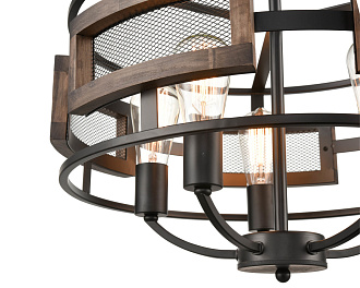 Подвесная люстра  53*130 см, 5*E27 черный Vele Luce Legion VL6272P05