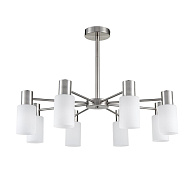 Люстра потолочная 72*49 см, 8*E14 Lumion MAVE 8099/8C никель, белый